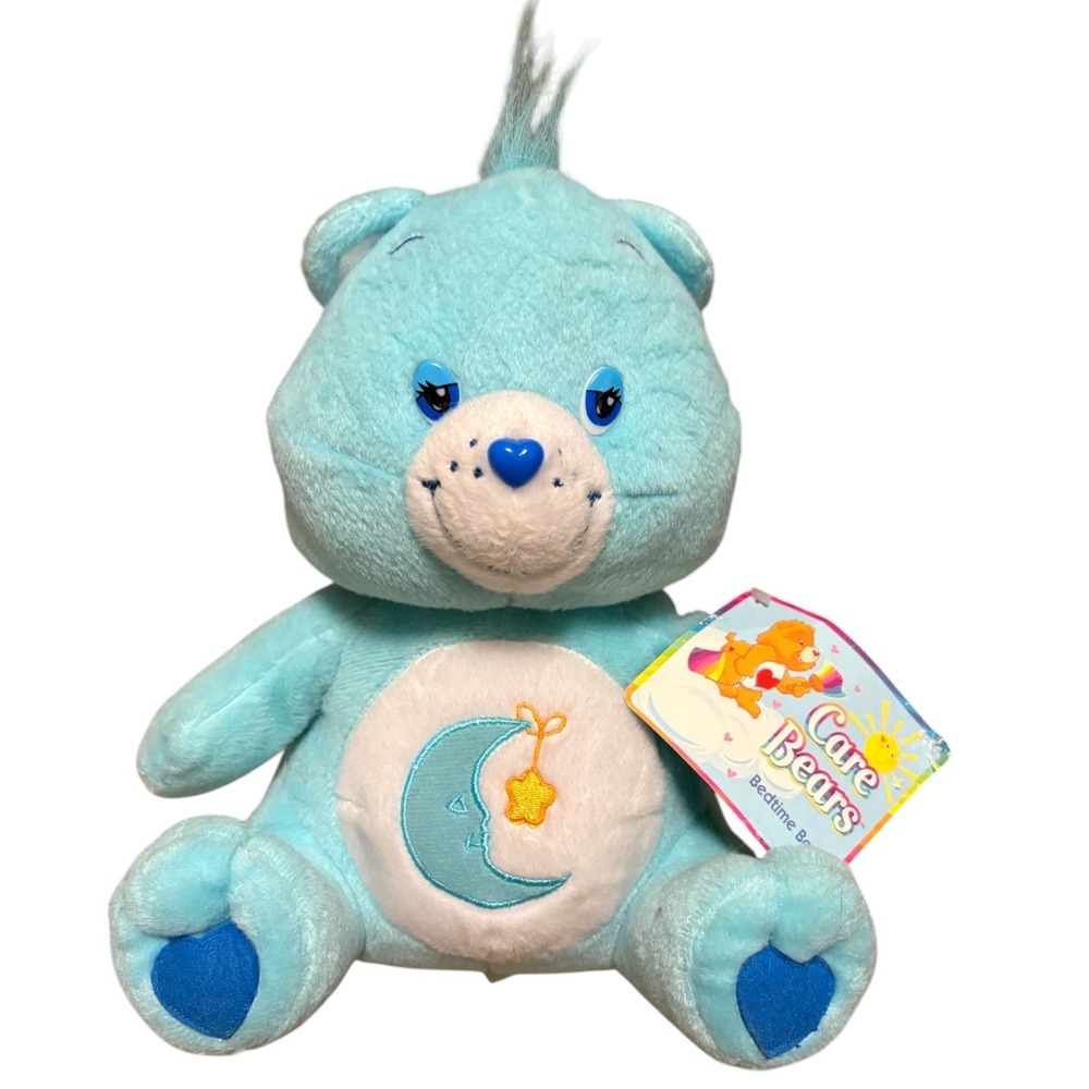 Care Bears Unisex 8" Plush Bedtime Bear Blue 2003 Nanco Retro Moon Star NWT